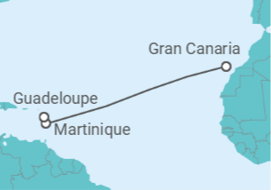 Itinerario del Crucero Martinica TI - Costa Cruceros