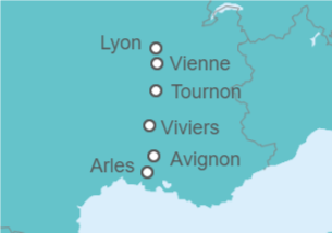 Itinerario del Crucero Colores de la Provenza - AmaWaterways