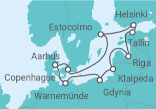 Itinerario del Crucero Capitales Bálticas - MSC Cruceros