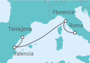 Itinerario del Crucero España, Italia - MSC Cruceros