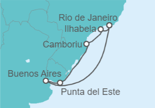Itinerario del Crucero Brasil, Uruguay, Argentina - MSC Cruceros