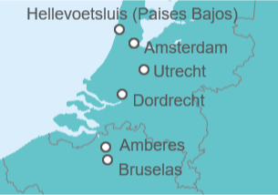 Itinerario del Crucero Lo mejor de Holanda y Bélgica - AmaWaterways