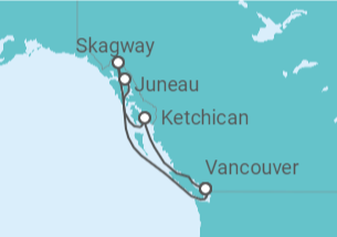 Itinerario del Crucero Alaska - Disney Cruise Line