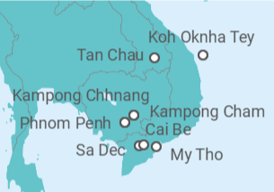 Itinerario del Crucero Las riquezas del Mekong - AmaWaterways