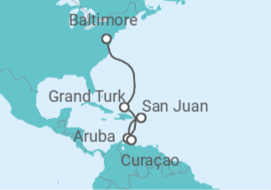 Itinerario del Crucero De Baltimore a San Juan - Royal Caribbean