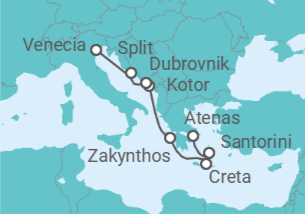 Itinerario del Crucero Grecia, Montenegro, Croacia - Costa Cruceros