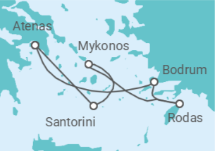 Itinerario del Crucero Grecia, Turquía y Mykonos con Noche a Bordo - Virgin Voyages