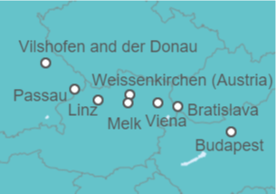 Itinerario del Crucero Hungría, Austria, Alemania - AmaWaterways