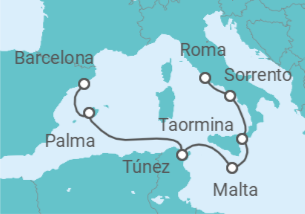 Itinerario del Crucero Un viaje por la belleza mediterránea, el espíritu artístico y los encantos eternos - Explora Journeys
