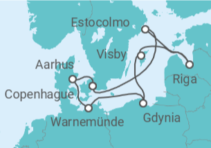 Itinerario del Crucero Capitales Bálticas - MSC Cruceros