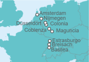 Itinerario del Crucero Tesoros del Rin - Con vuelos - CroisiEurope