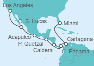 Itinerario del Crucero México, Costa Rica, Panamá, Colombia - NCL Norwegian Cruise Line