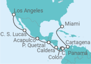 Itinerario del Crucero Canal de Panamá: México y Costa Rica - NCL Norwegian Cruise Line