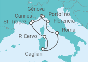 Itinerario del Crucero Un viaje por la Riviera italiana y las costas zafiro - Explora Journeys