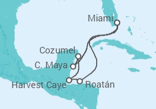 Itinerario del Crucero Honduras, México - NCL Norwegian Cruise Line