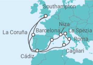 Itinerario del Crucero España, Italia y Francia TI - Celebrity Cruises