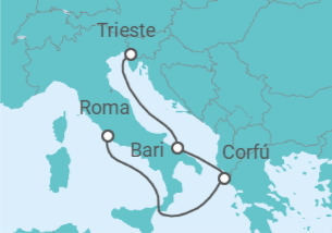 Itinerario del Crucero Italia, Grecia TI - Costa Cruceros