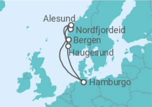 Itinerario del Crucero Noruega TI - AIDA