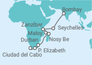 Itinerario del Crucero Noches Árabes y costas Egipcias - Regent Seven Seas