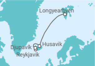 Itinerario del Crucero Islandia - Silversea