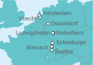Itinerario del Crucero El cautivador Rin - AmaWaterways