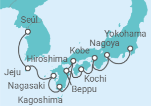 Itinerario del Crucero Asia: Kochi, Jeju y Nagoya - NCL Norwegian Cruise Line
