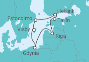 Itinerario del Crucero Suecia, Polonia, Estonia - Ponant