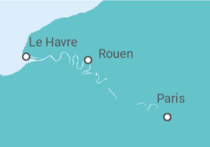 Itinerario del Crucero París y Normandía - AmaWaterways
