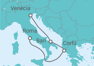 Itinerario del Crucero Grecia, Italia TI - Costa Cruceros