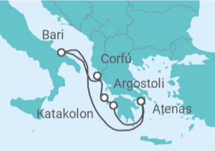 Itinerario del Crucero Grecia, Italia - MSC Cruceros