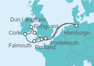 Itinerario del Crucero Reino Unido TI - AIDA