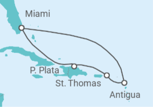 Itinerario del Crucero Islas Vírgenes - EEUU, Antigua Y Barbuda TI - Celebrity Cruises