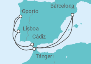 Itinerario del Crucero Marruecos, Portugal, España TI - Celebrity Cruises