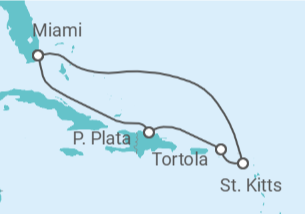 Itinerario del Crucero República Dominicana, Antillas y St Kitts TI - con vuelos - Celebrity Cruises