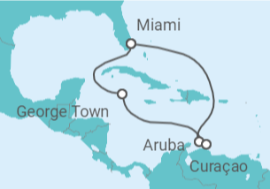 Itinerario del Crucero Aruba, Curaçao, Islas Caimán TI - Celebrity Cruises