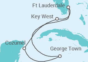 Itinerario del Crucero Estados Unidos, México, Islas Caimán TI - Celebrity Cruises