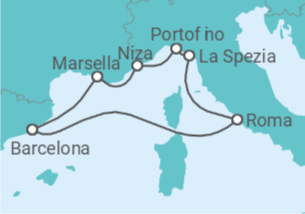 Itinerario del Crucero Italia, Francia TI - Celebrity Cruises