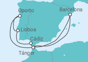 Itinerario del Crucero España, Portugal, Marruecos TI - Celebrity Cruises