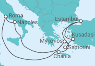 Itinerario del Crucero Grecia, Turquía, Italia TI - Celebrity Cruises