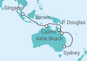 Itinerario del Crucero Australia TI - Celebrity Cruises