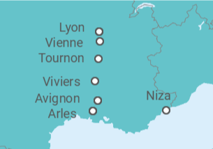 Itinerario del Crucero Colores de la Provenza - AmaWaterways