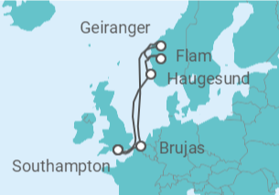 Itinerario del Crucero Noruega, Bélgica TI - Celebrity Cruises