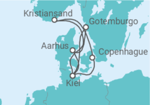 Itinerario del Crucero Dinamarca, Alemania, Suecia TI - AIDA
