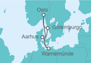 Itinerario del Crucero Dinamarca, Suecia, Noruega TI - AIDA