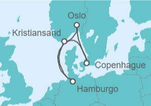 Itinerario del Crucero Dinamarca, Noruega TI - AIDA