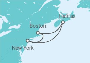 Itinerario del Crucero Estados Unidos (EE.UU.), Canadá TI - AIDA