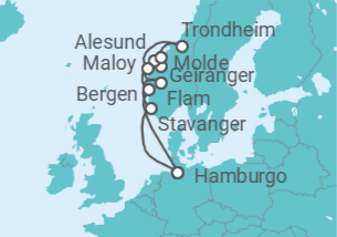 Itinerario del Crucero Noruega TI - AIDA