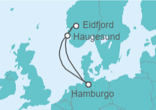 Itinerario del Crucero Noruega TI - AIDA