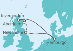 Itinerario del Crucero Reino Unido TI - AIDA