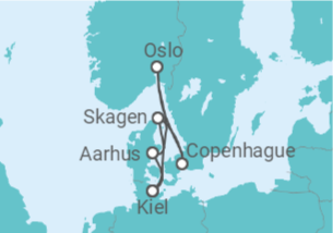 Itinerario del Crucero Dinamarca, Noruega TI - AIDA